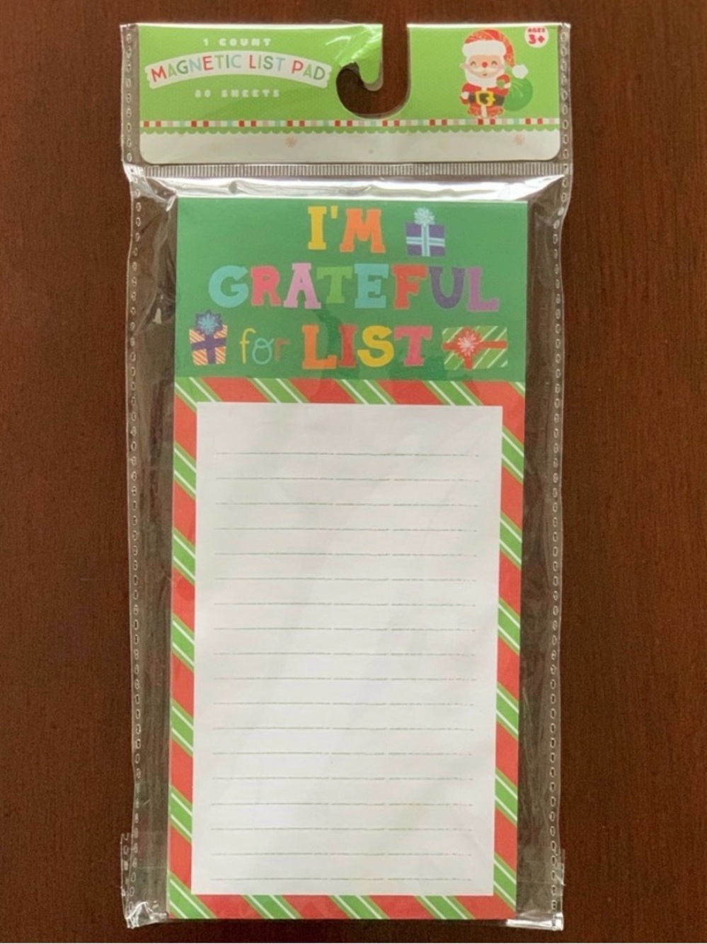 "I'm Grateful for List" Magnetic Gratitude List Pad ~ 80 Sheets
